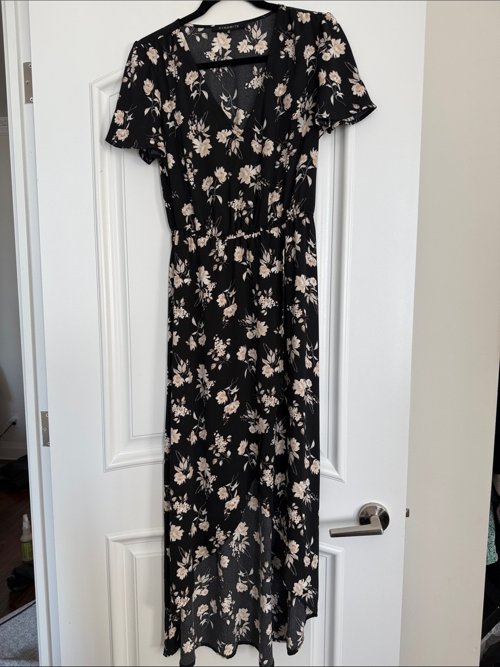 Dynamite Short-Sleeve V-Neck Women’s high low maxi dress